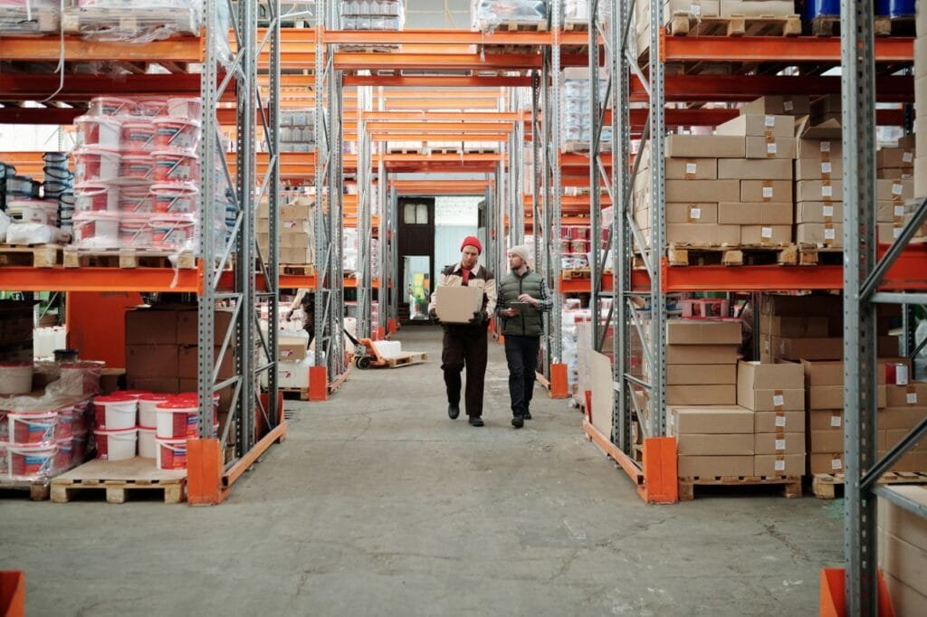 Warehouse and distribution centre representing wholesale business setup in UAE free zone 2026