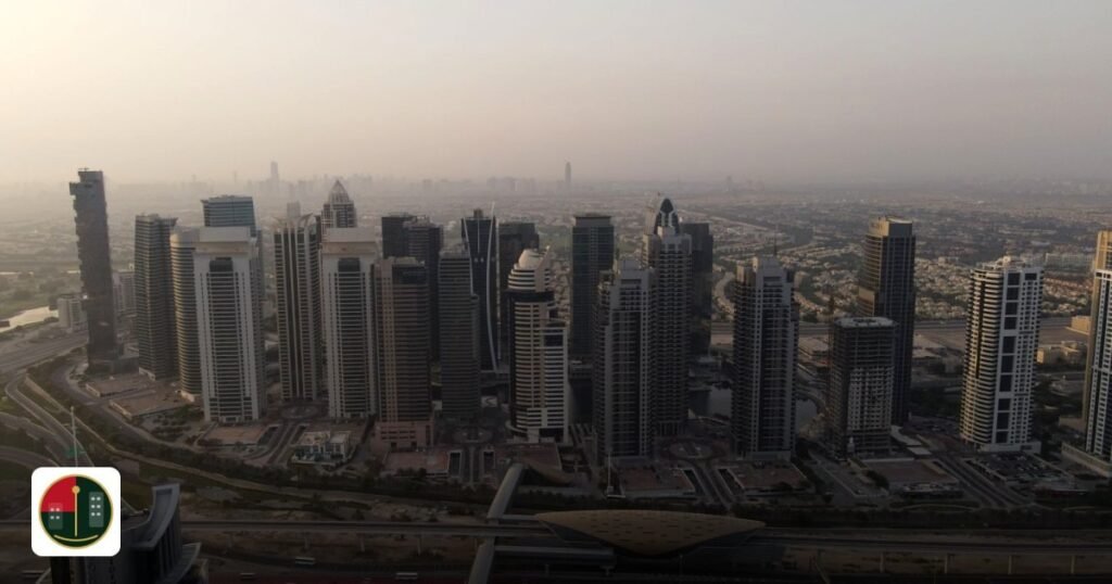 Best UAE Free Zone for Commodity Trading 2026 | UAE Free Zone Compare - aerial view of a modern city skyline