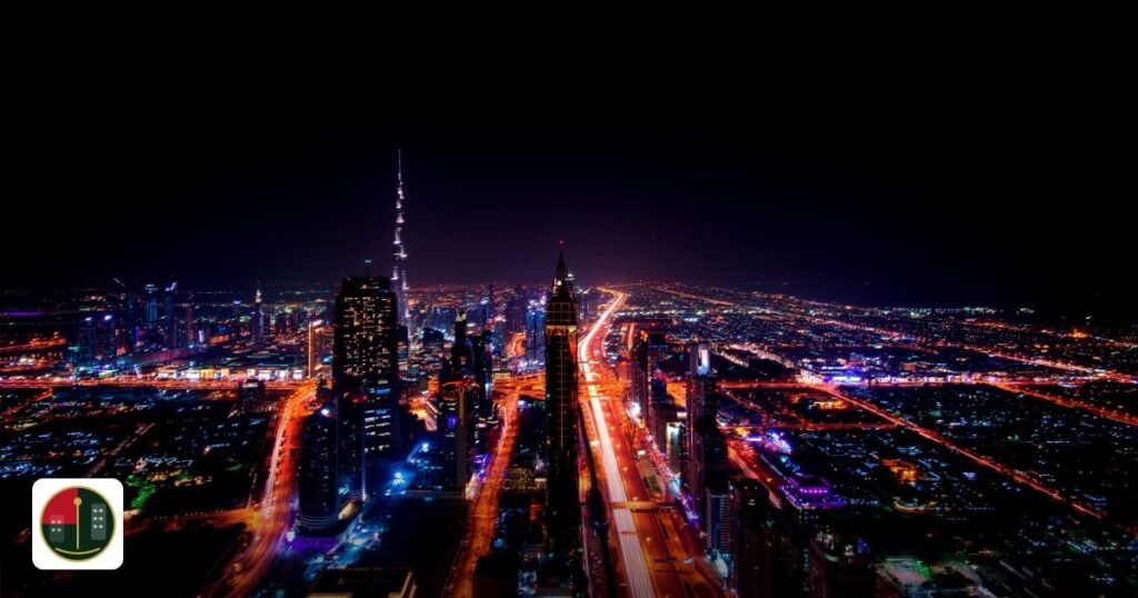 How Long Does It Take to Register a Company in UAE? - a breathtaking aerial view of cityscape at night