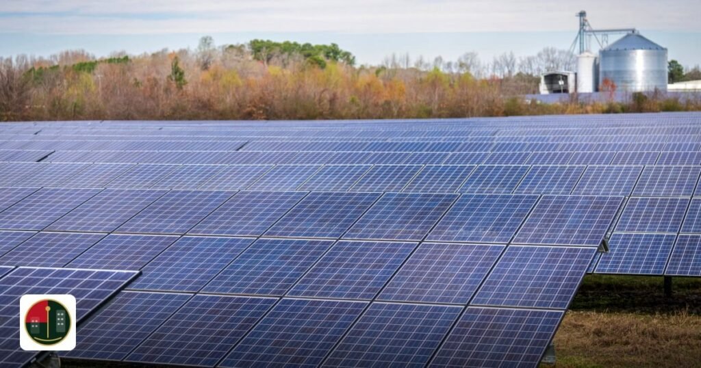 UAE Free Zone Sustainability Initiatives Compared - a large field of solar panels